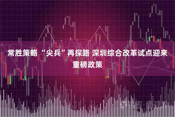 常胜策略 “尖兵”再探路 深圳综合改革试点迎来重磅政策