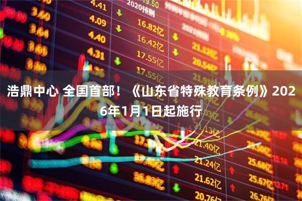 浩鼎中心 全国首部！《山东省特殊教育条例》2026年1月1日起施行